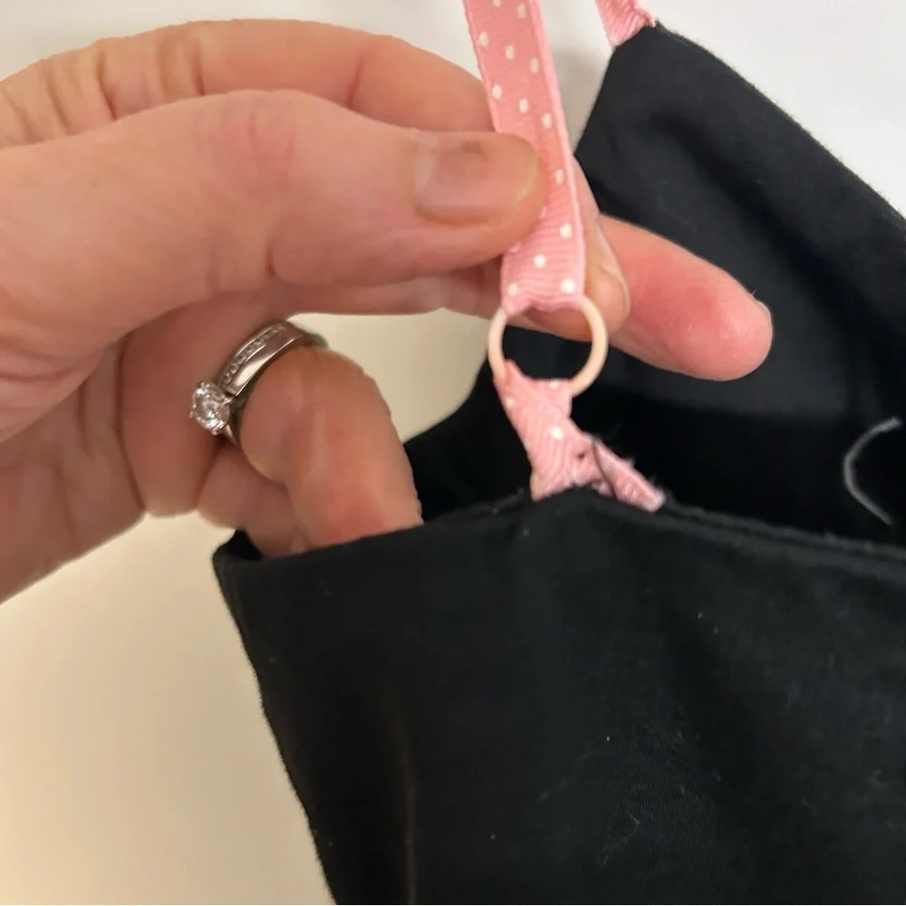 RW & CO mini Black Dress with Pink Straps and Band Size 0 - Picture 5 of 5